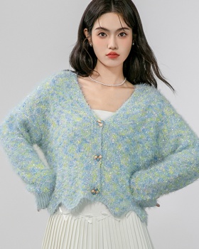 Autumn and winter knitted sweater Western style coat