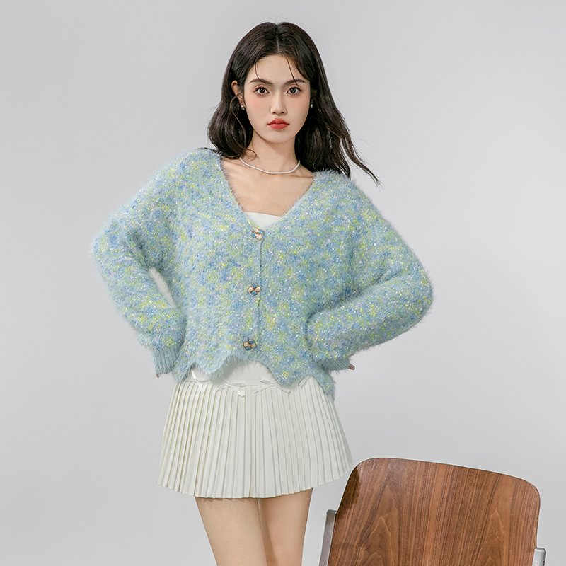 Autumn and winter knitted sweater Western style coat