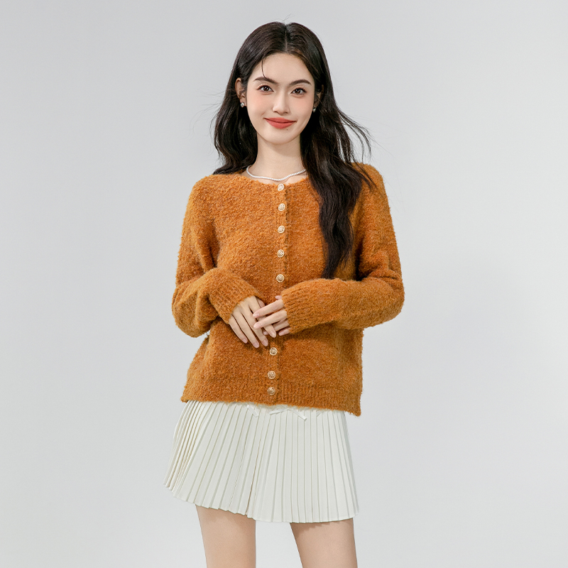 Korean style retro cardigan autumn lazy tops for women