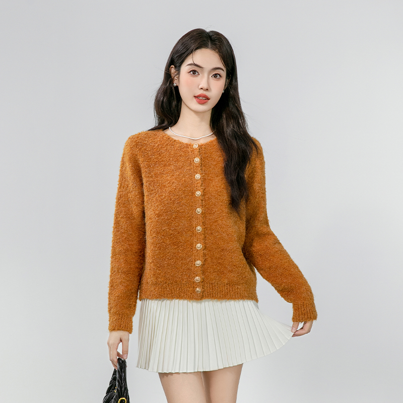 Korean style retro cardigan autumn lazy tops for women