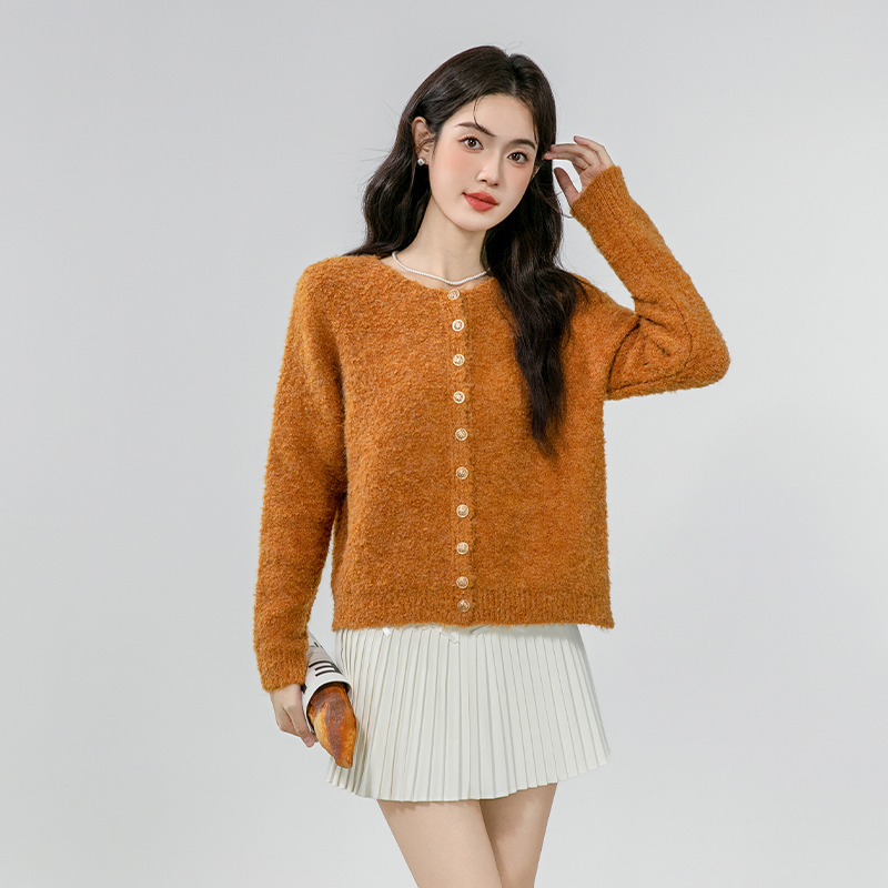 Korean style retro cardigan autumn lazy tops for women