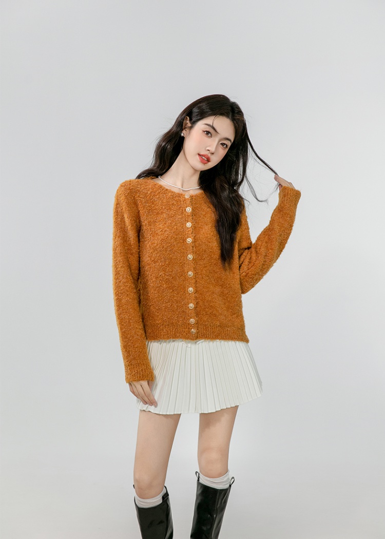 Korean style retro cardigan autumn lazy tops for women