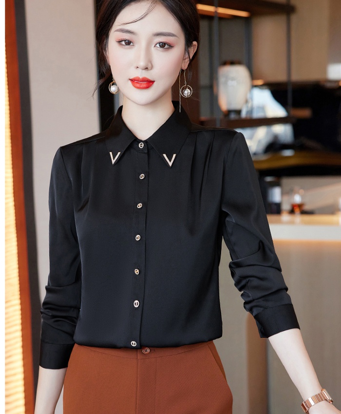 Long sleeve slim overalls large yard shirt for women