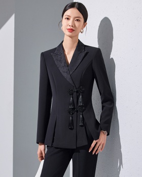 Overalls business suit long sleeve coat for women