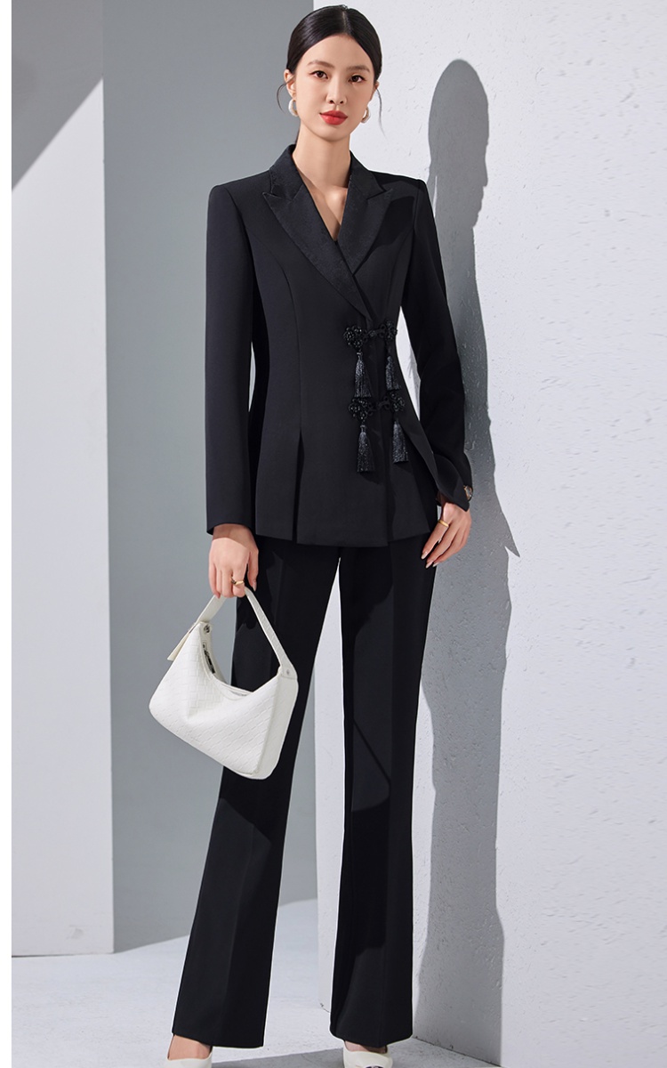 Overalls business suit suit pants 2pcs set for women