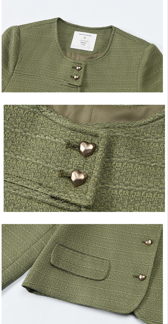 Single-breasted temperament coat all-match fashion cardigan