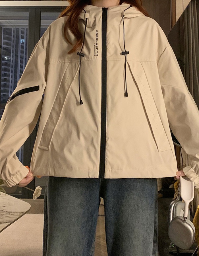 Fashion hooded coat Casual loose technical jacket