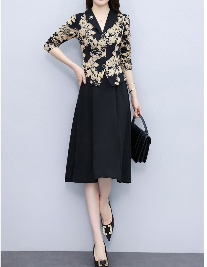 Sandy beach fashion vacation Pseudo-two slim long dress for women