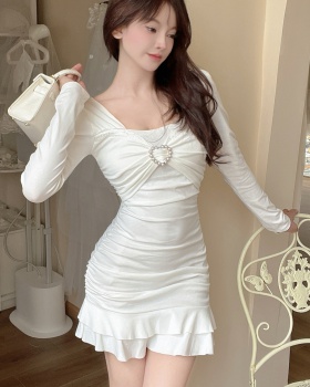 Package hip fashion sexy low-cut slim dress