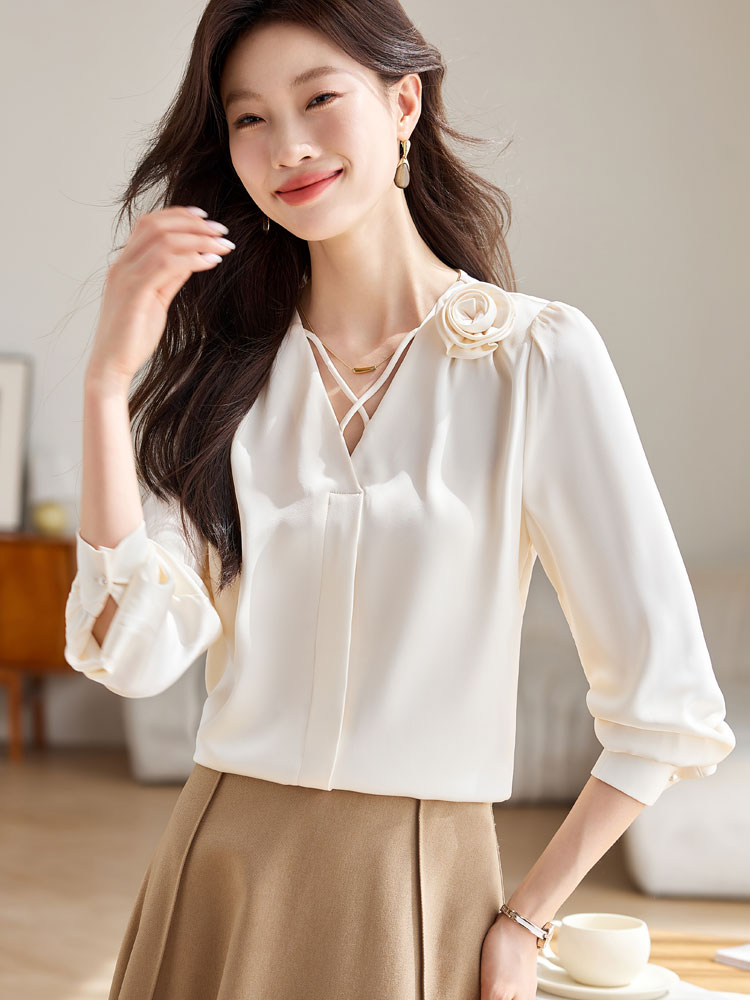 Long sleeve France style small shirt Western style shirt