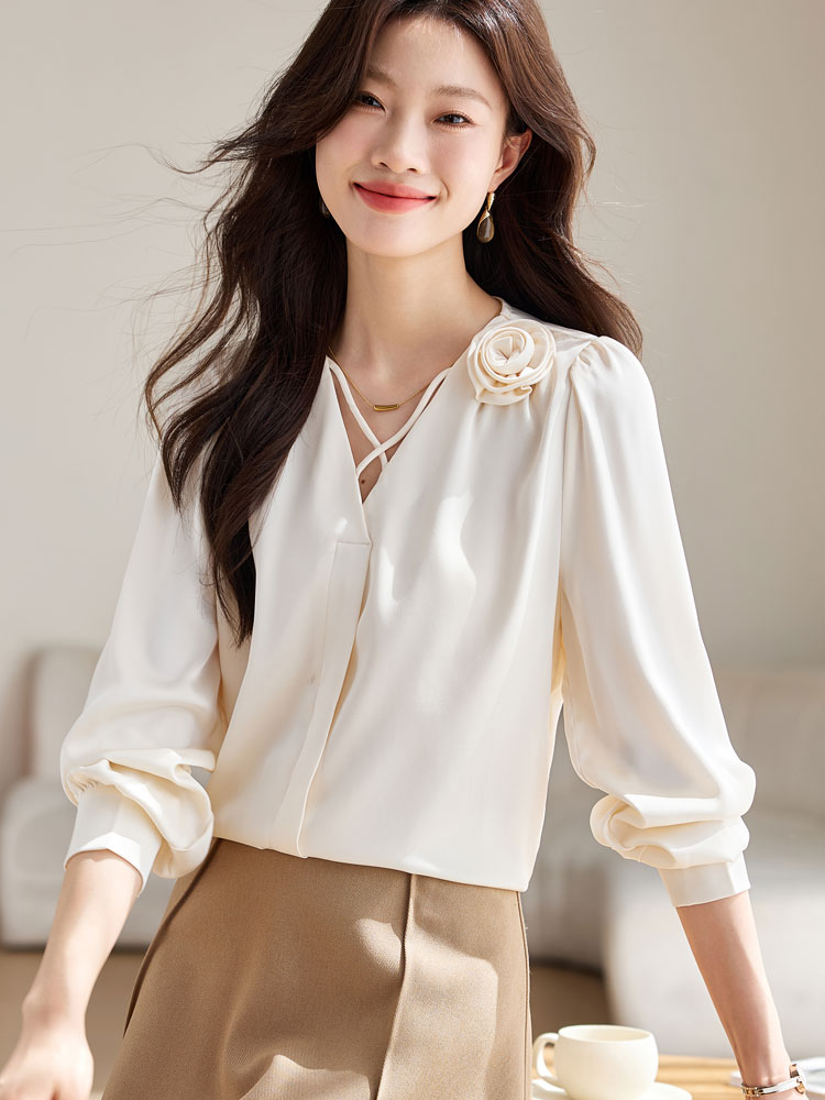 Long sleeve France style small shirt Western style shirt