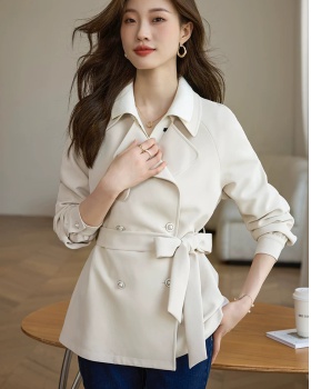 Double-breasted overcoat British style coat for women