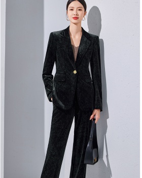 Long sleeve suit pants profession coat a set