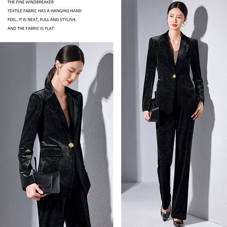 Long sleeve suit pants profession coat a set