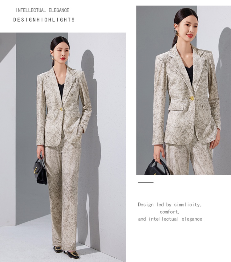 Long sleeve suit pants profession coat a set