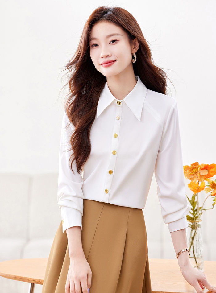 Slim large yard long sleeve overalls shirt for women