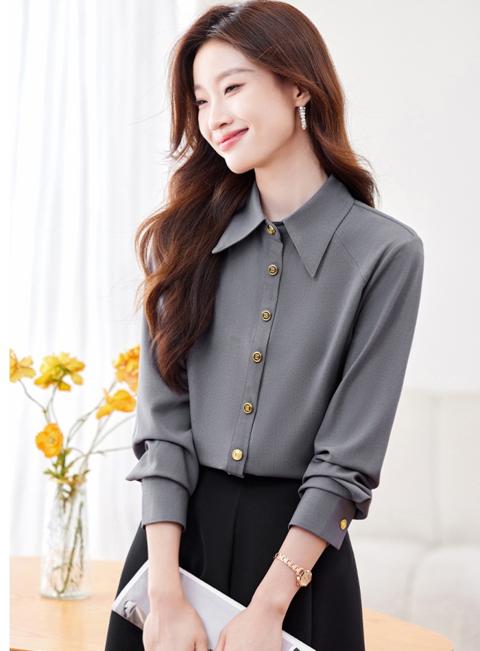 Slim large yard long sleeve overalls shirt for women