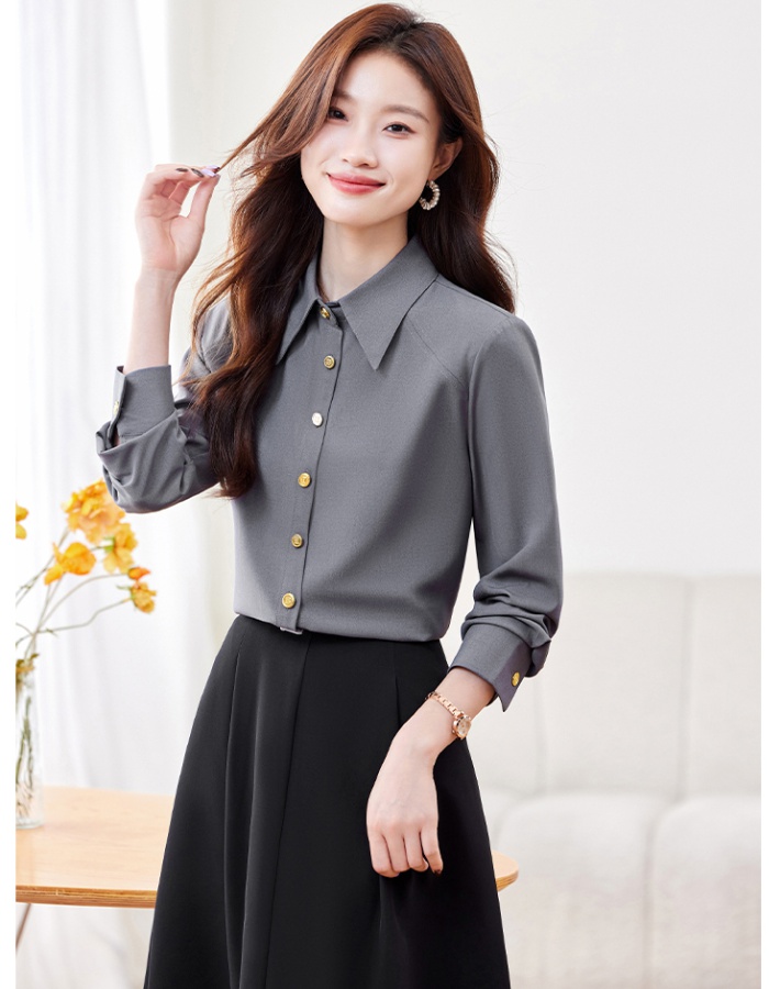 Slim large yard long sleeve overalls shirt for women