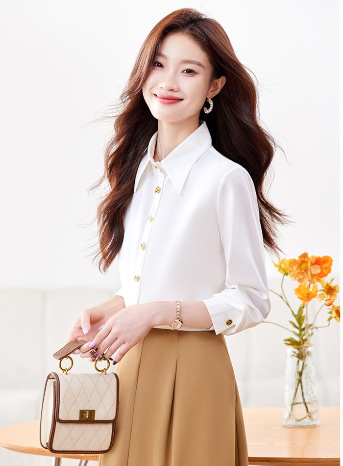 Long sleeve large yard shirt slim skirt a set for women