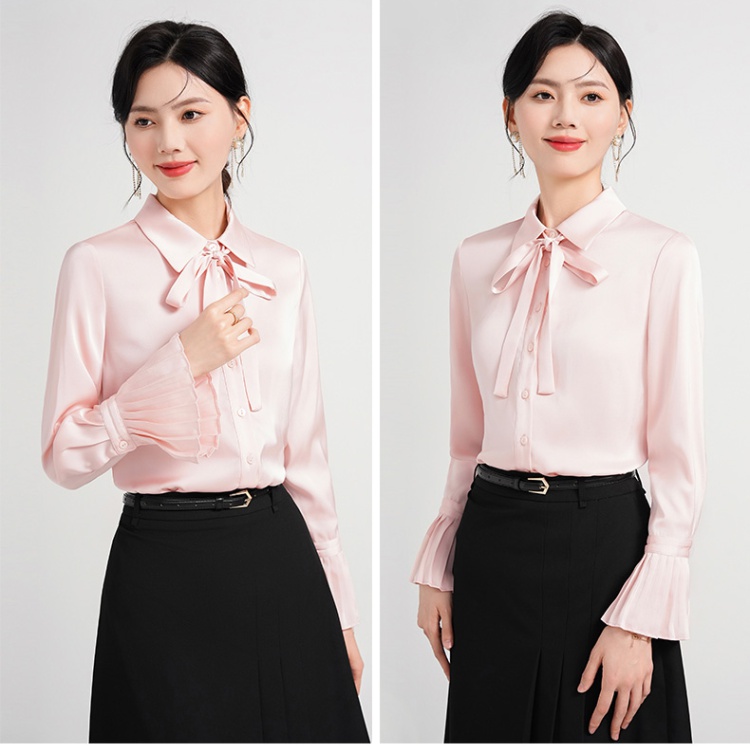 Slim overalls skirt profession long sleeve shirt a set