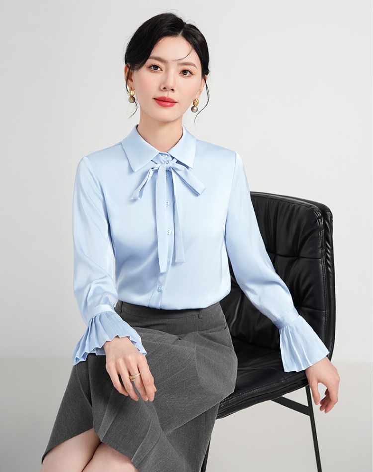 Slim overalls skirt profession long sleeve shirt a set