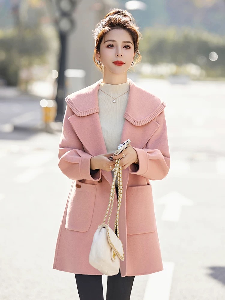 All-match woolen coat spring and autumn coat for women