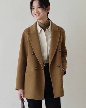 Korean style overcoat woolen coat for women