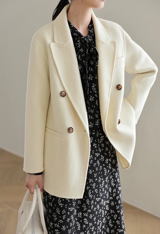 Korean style overcoat woolen coat for women