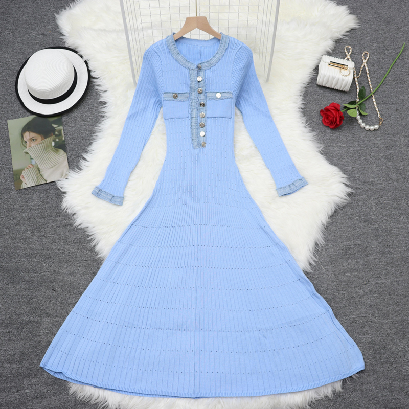 Autumn and winter sweater dress bottoming dress