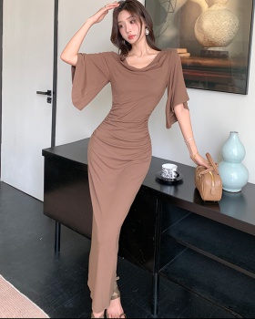 France style strapless dress slim long dress for women