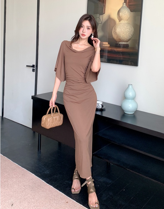 France style strapless dress slim long dress for women