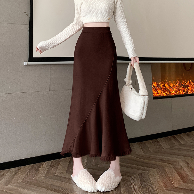 Mermaid skirt autumn and winter long skirt for women