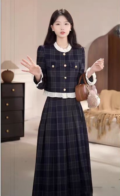 Fashion chanelstyle autumn skirt a set for women