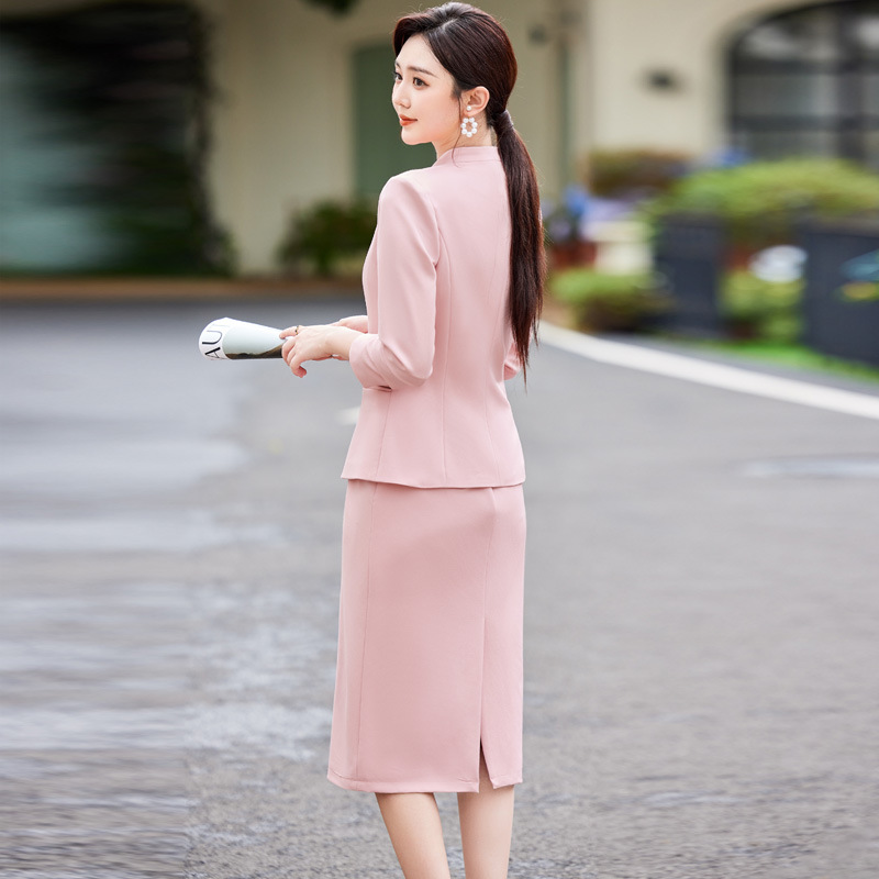 Sleeveless dress profession business suit 2pcs set