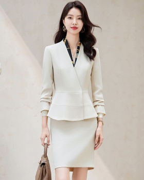 Long sleeve coat profession skirt a set for women