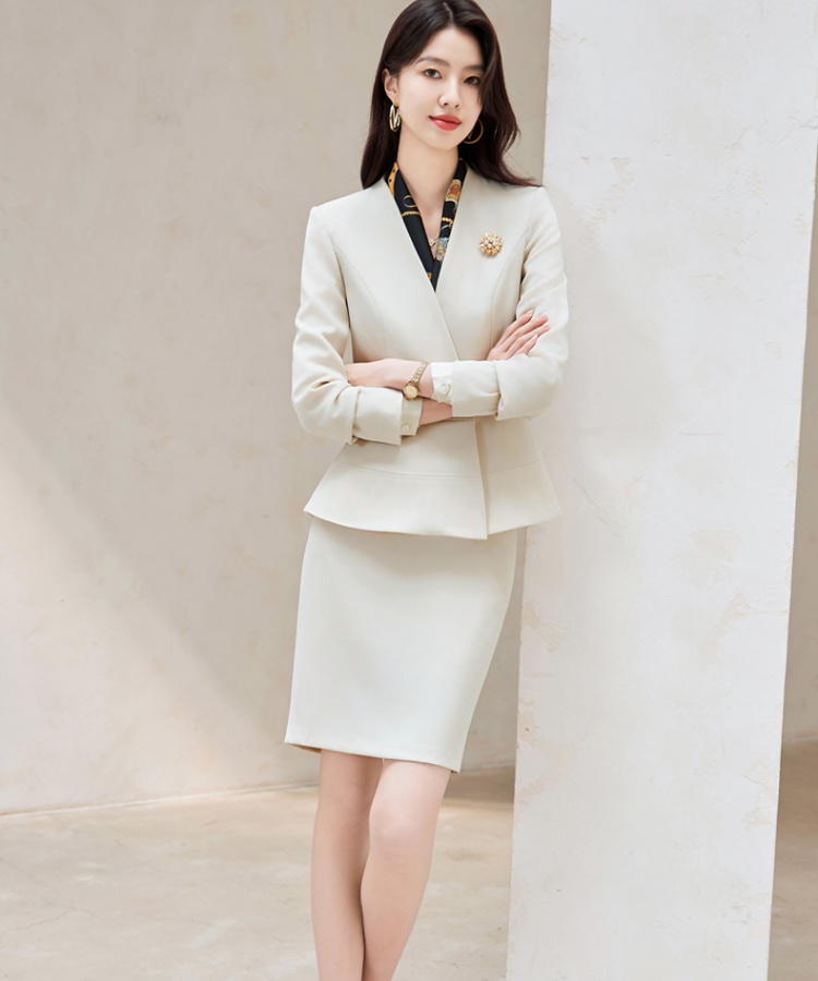 Long sleeve coat profession skirt a set for women