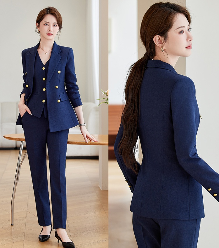 Profession business suit waistcoat 3pcs set for women