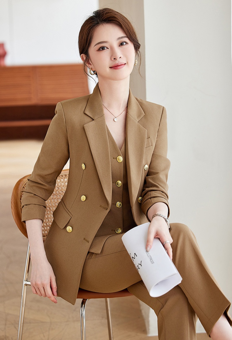 Profession business suit waistcoat 3pcs set for women