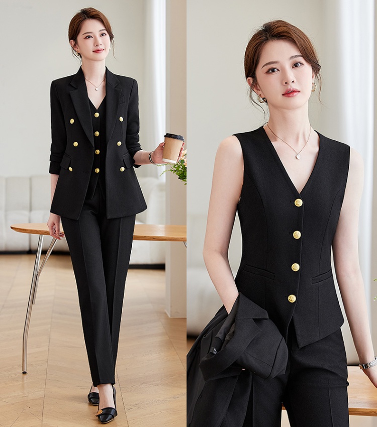 Profession business suit waistcoat 3pcs set for women