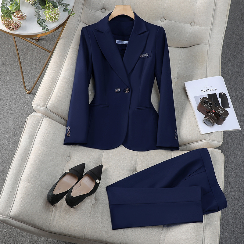 Long sleeve suit pants waistcoat 3pcs set for women