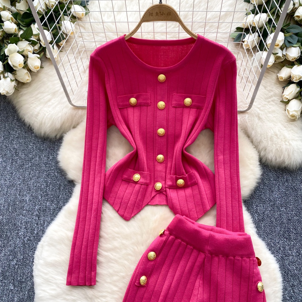 Long sleeve casual pants sweater 2pcs set for women