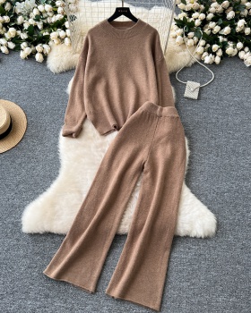 Korean style long pants sweater a set for women