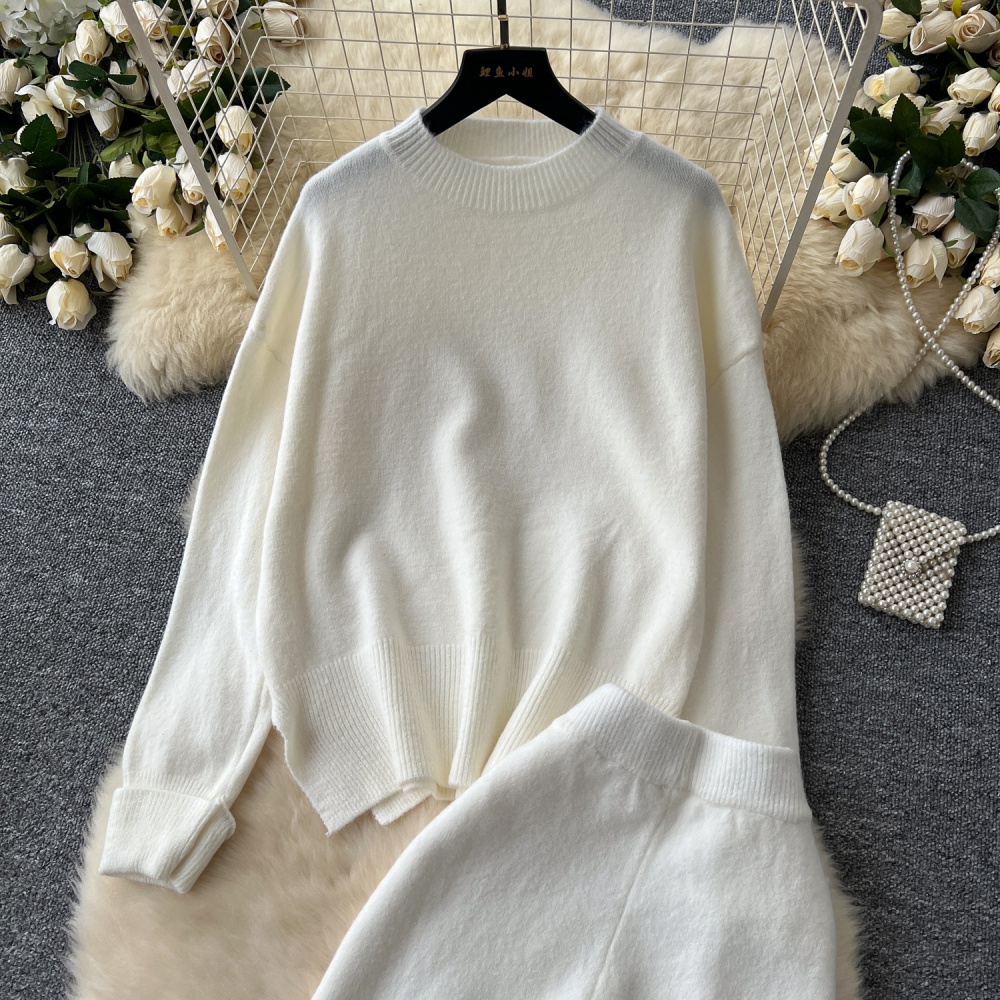 Korean style long pants sweater a set for women