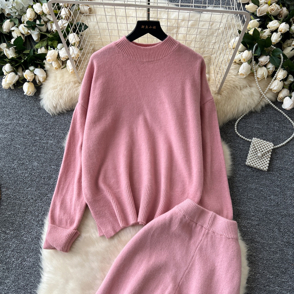 Korean style long pants sweater a set for women