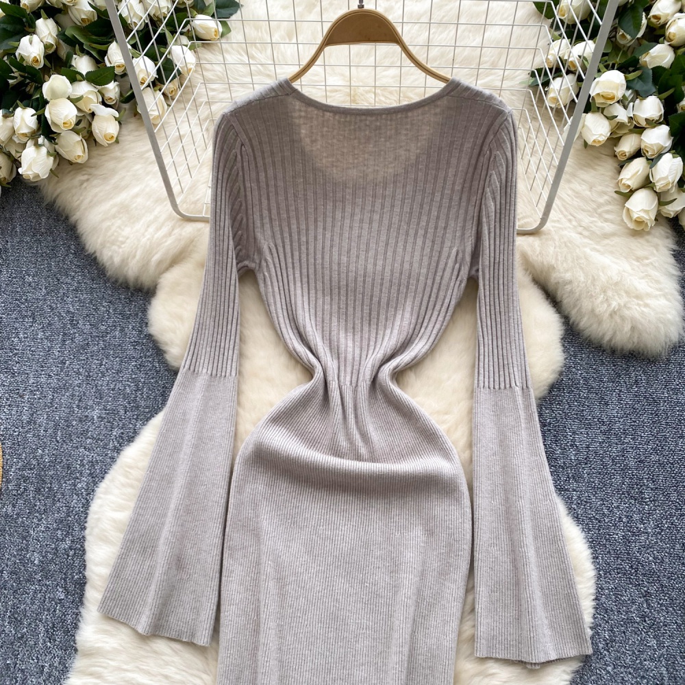 Tight autumn and winter dress ladies sweater dress for women