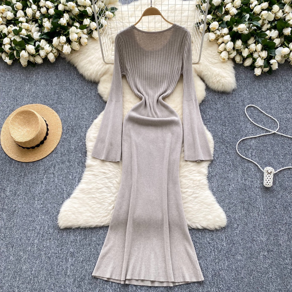 Tight autumn and winter dress ladies sweater dress for women