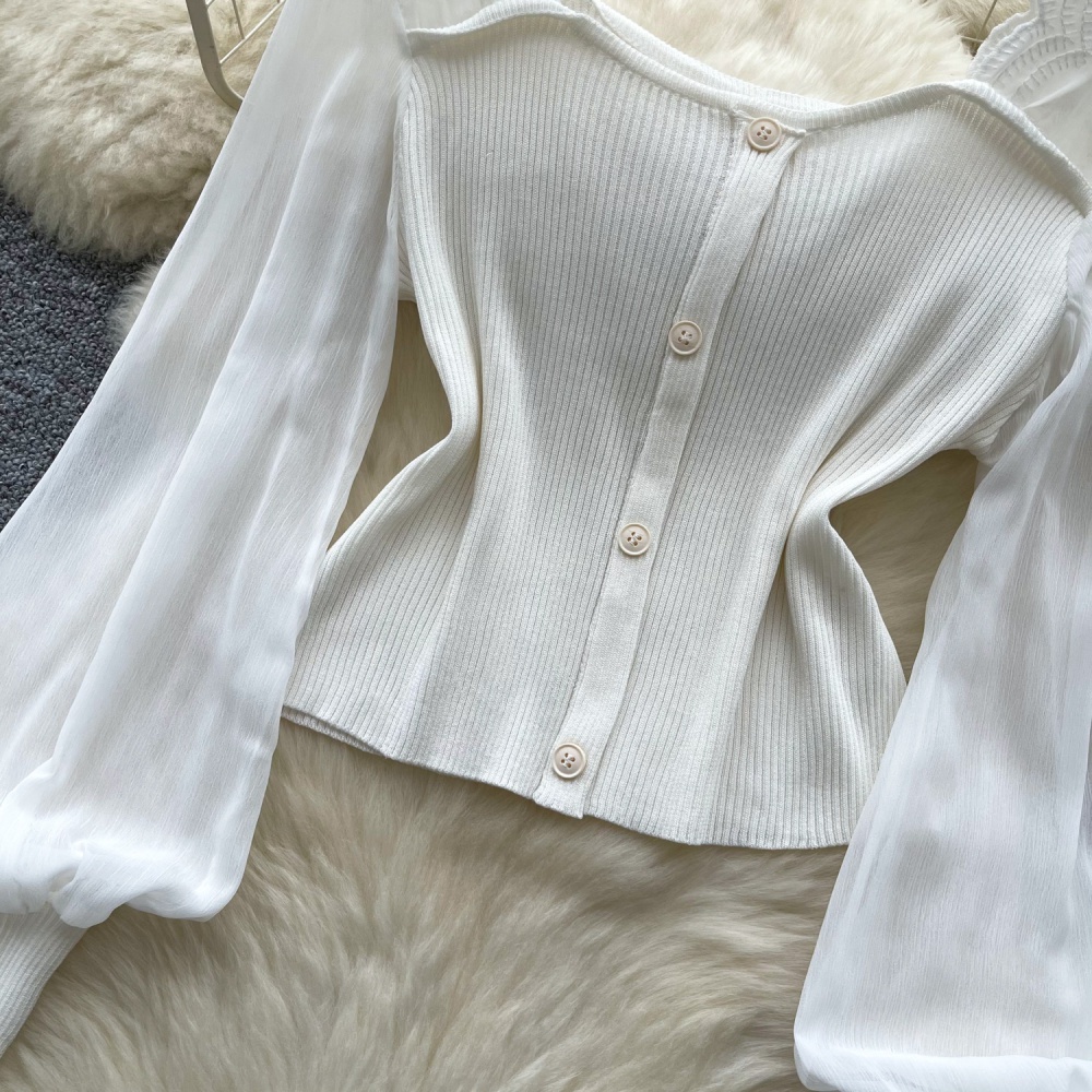 Show young autumn sweater splice tops for women