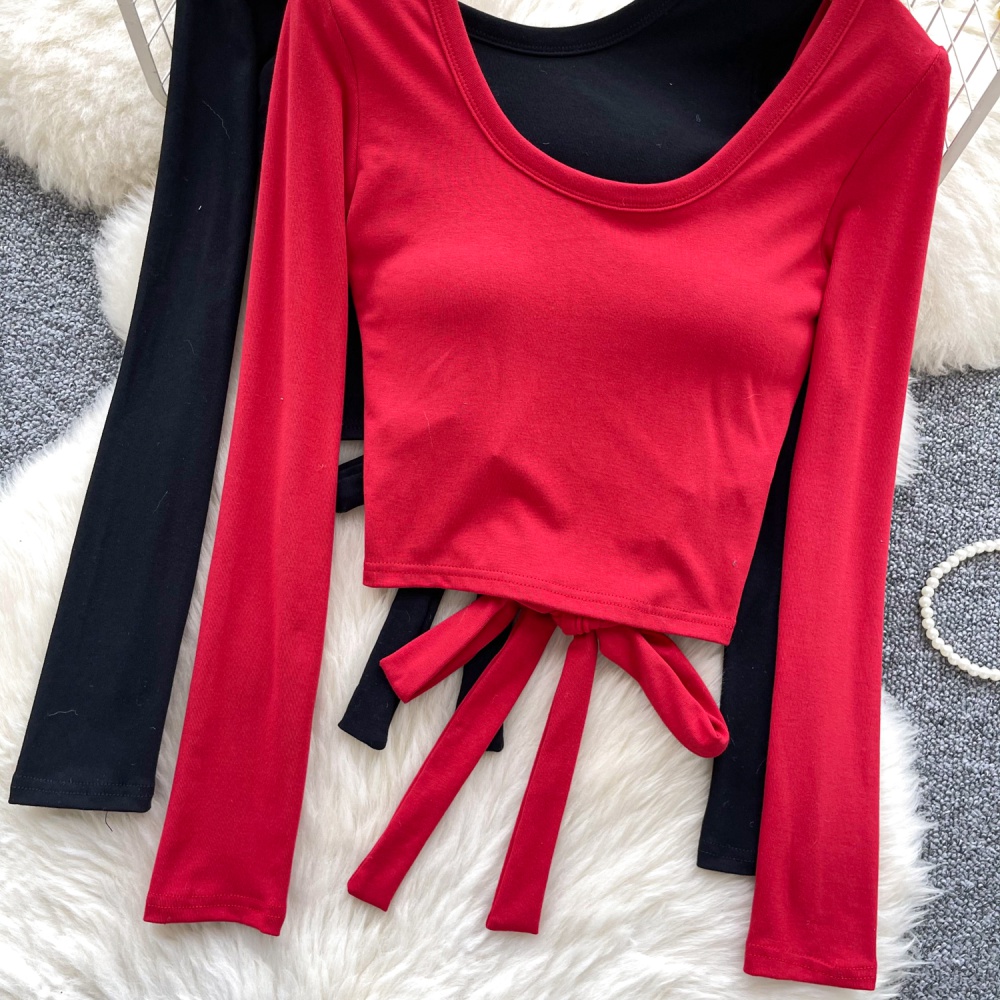 Autumn long sleeve tops bottoming T-shirt for women