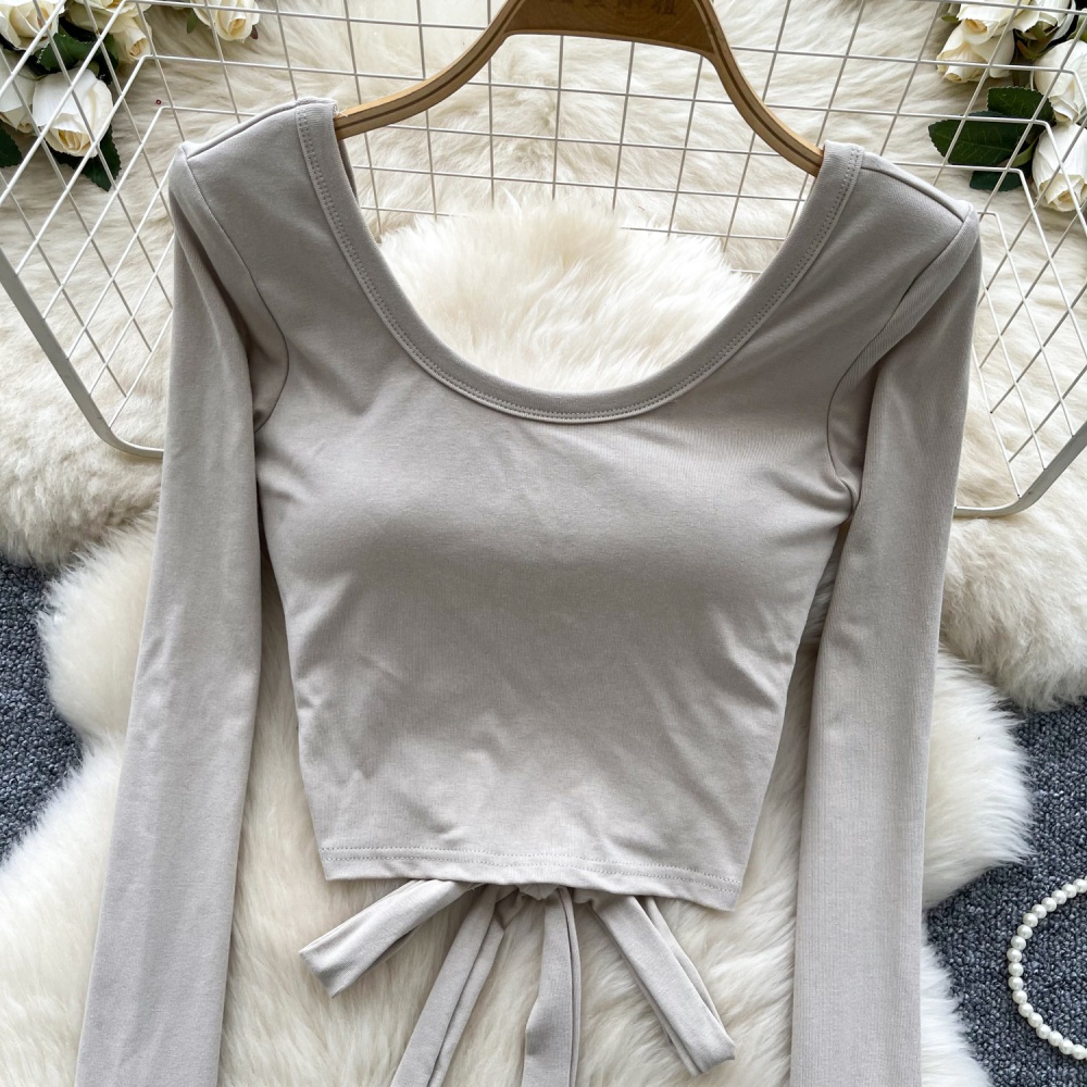 Autumn long sleeve tops bottoming T-shirt for women