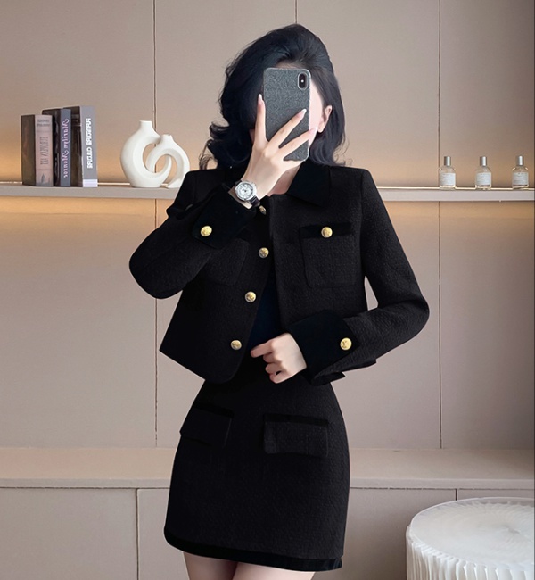 Chanelstyle plus cotton coat winter jacket 2pcs set